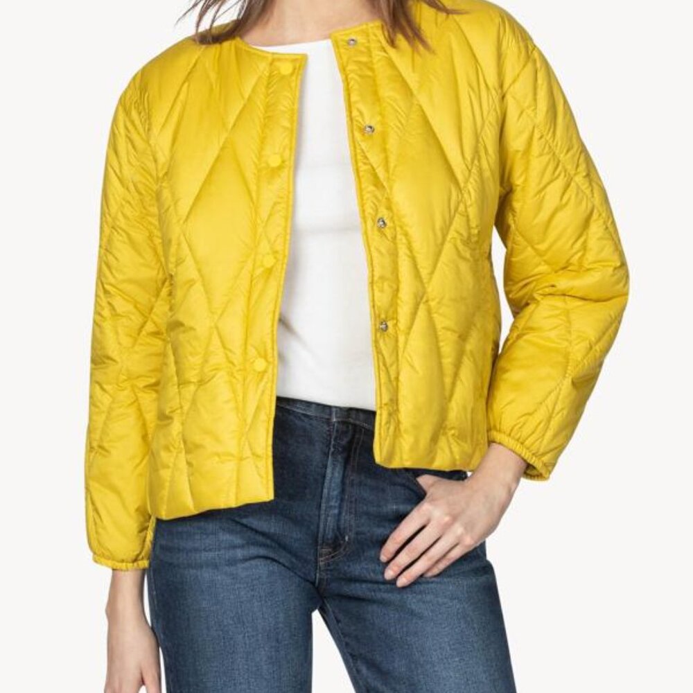 Lilla P Diamond Quilted Jacket – Size M – NWT Yellow Barn Jacket Fall Quilted‎